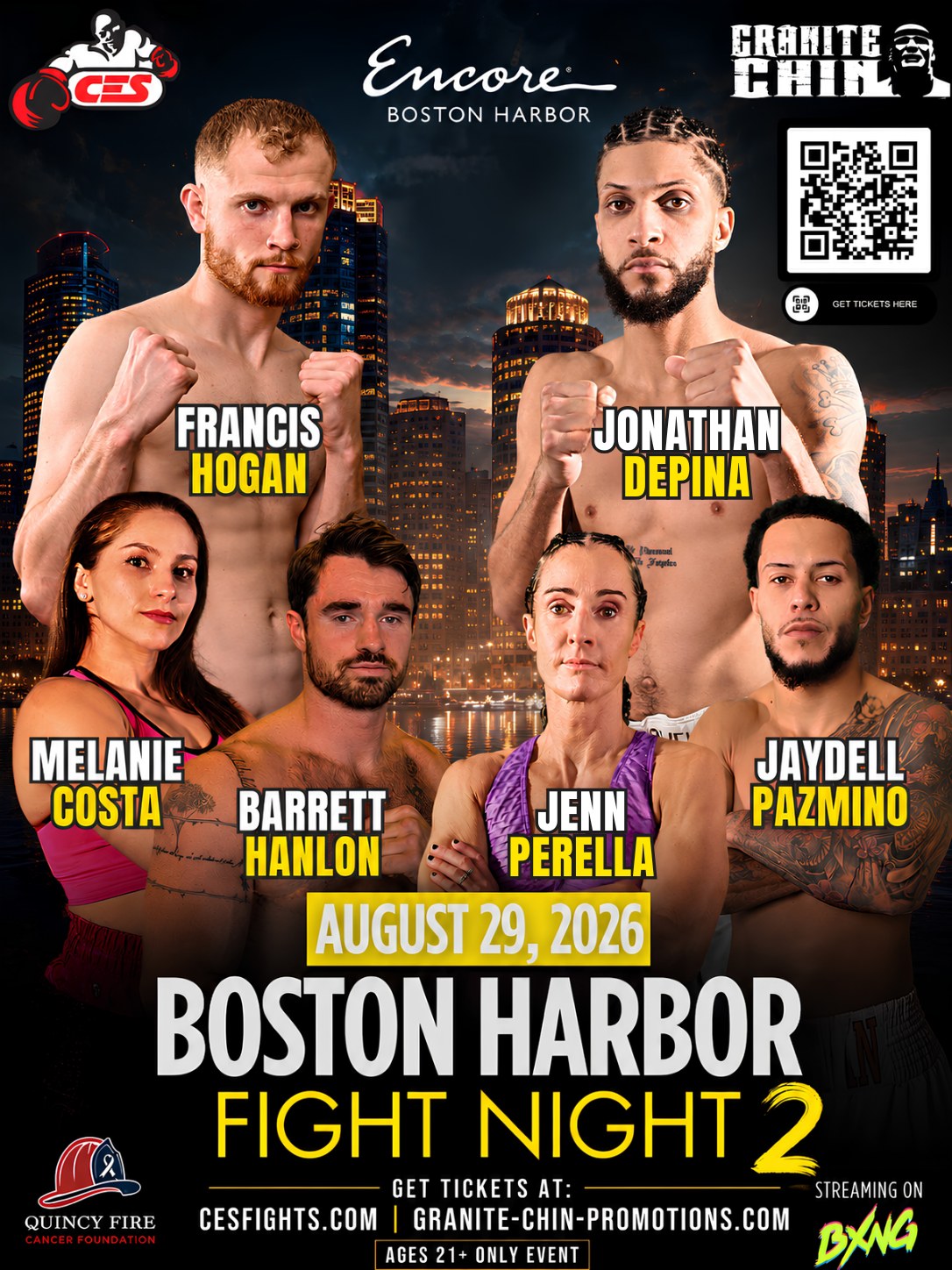 CES Boxing Boston Harbor Fight Night 2 on August 29, 2026