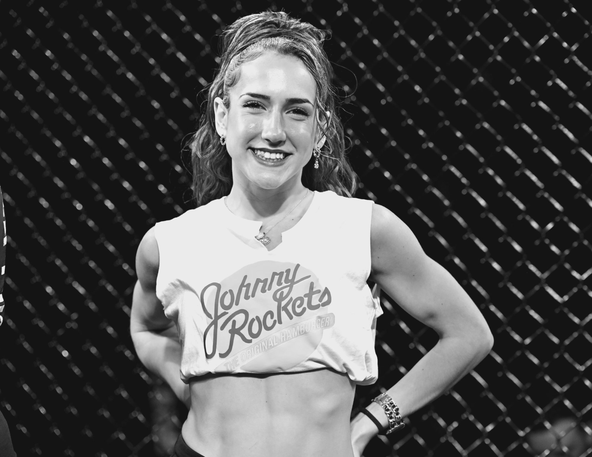 Erla Haxhiaj, CES Boxing ring model