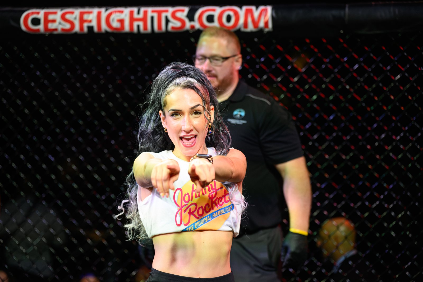 Erla Haxhiaj, CES Boxing ring model