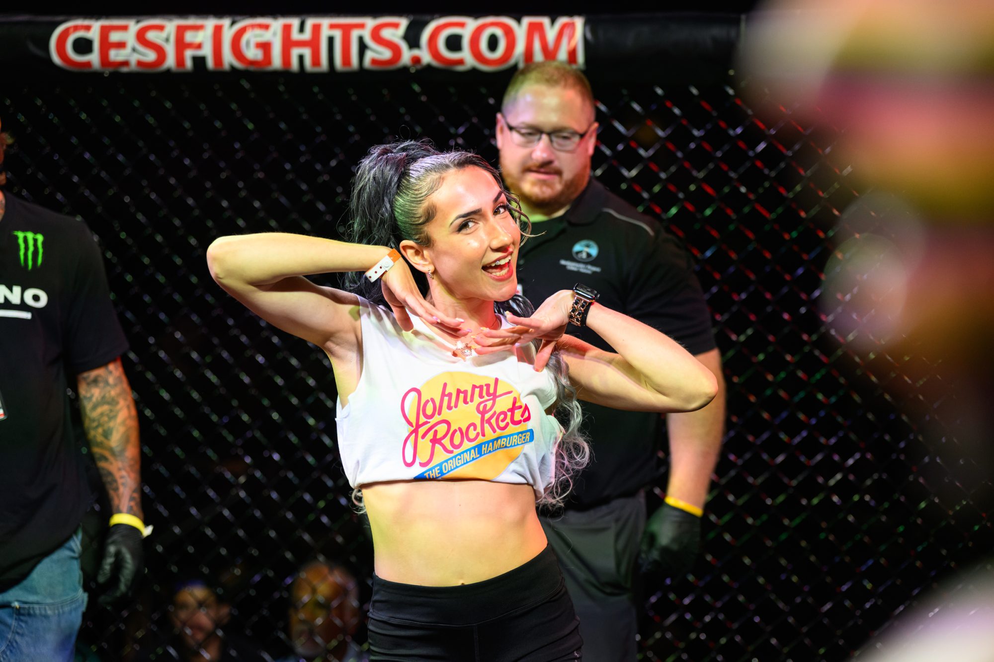 Erla Haxhiaj, CES Boxing ring model